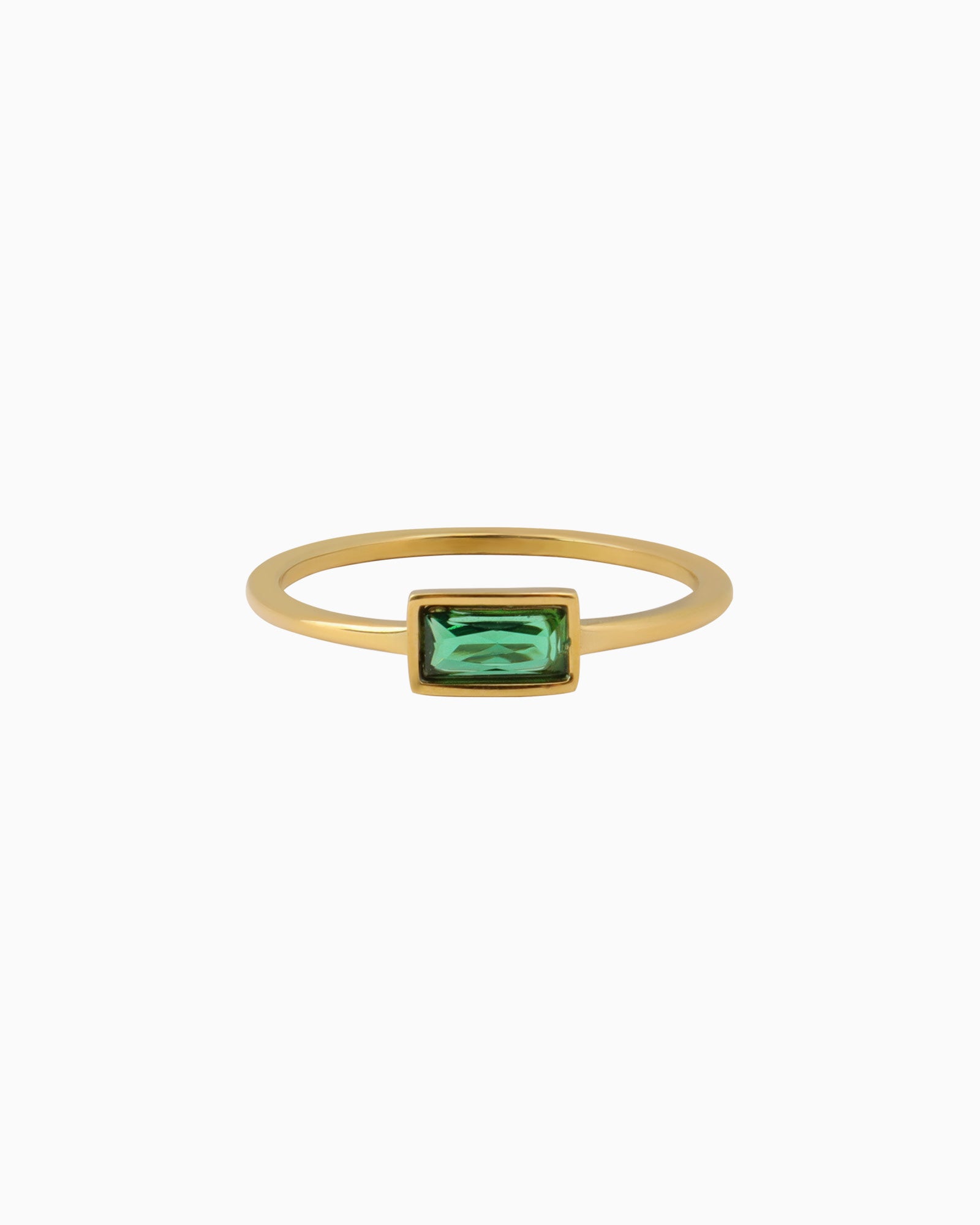 Aurora Dainty Baguette Cubic Zirconia Ring