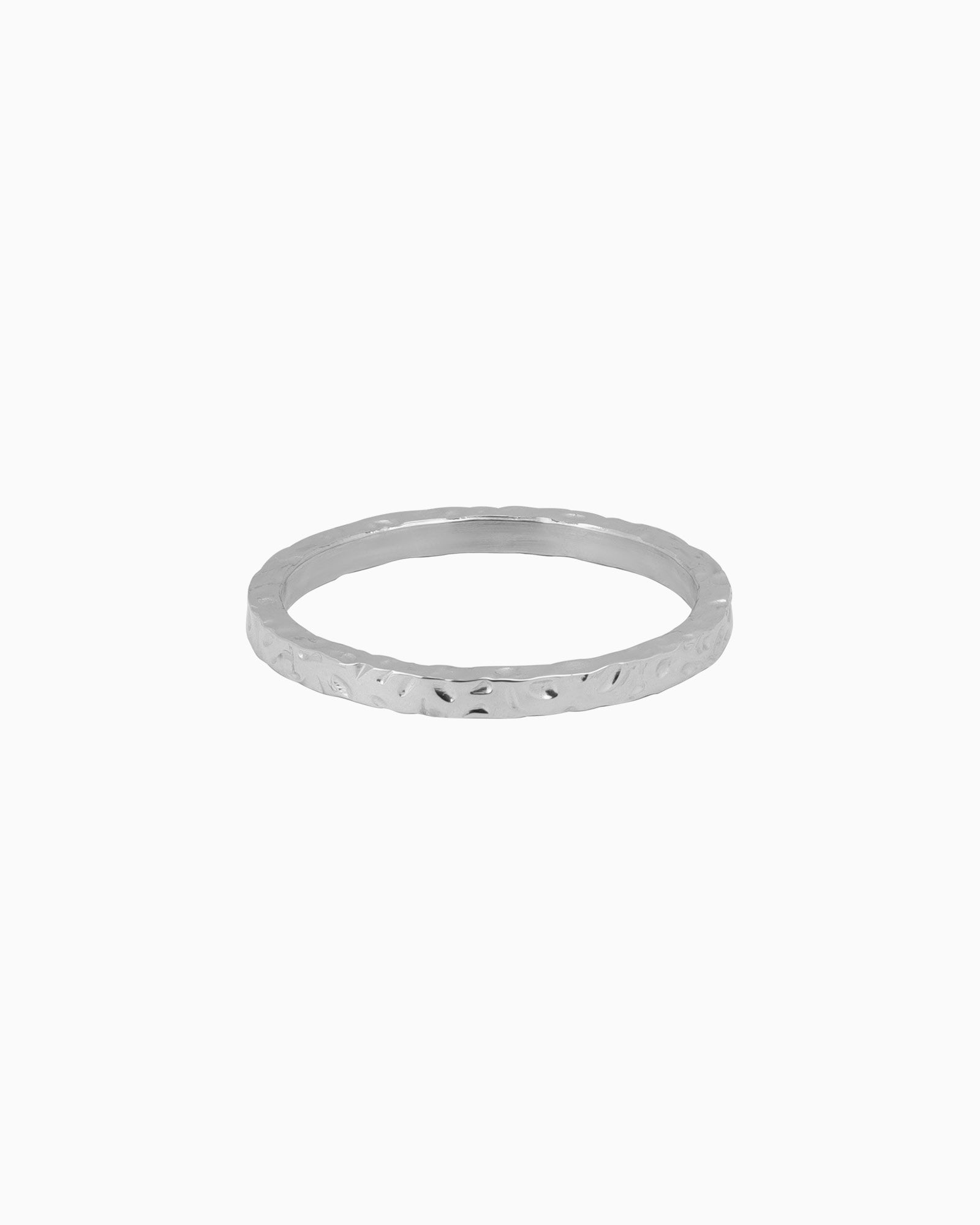 Escarpment Thin Rough Hammered Ring