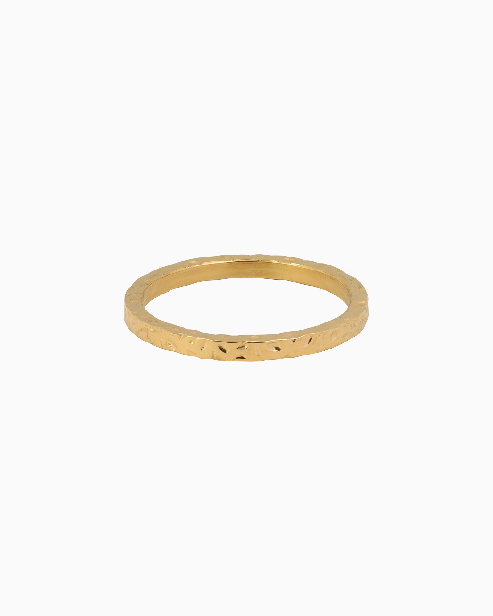 Escarpment Thin Rough Hammered Ring