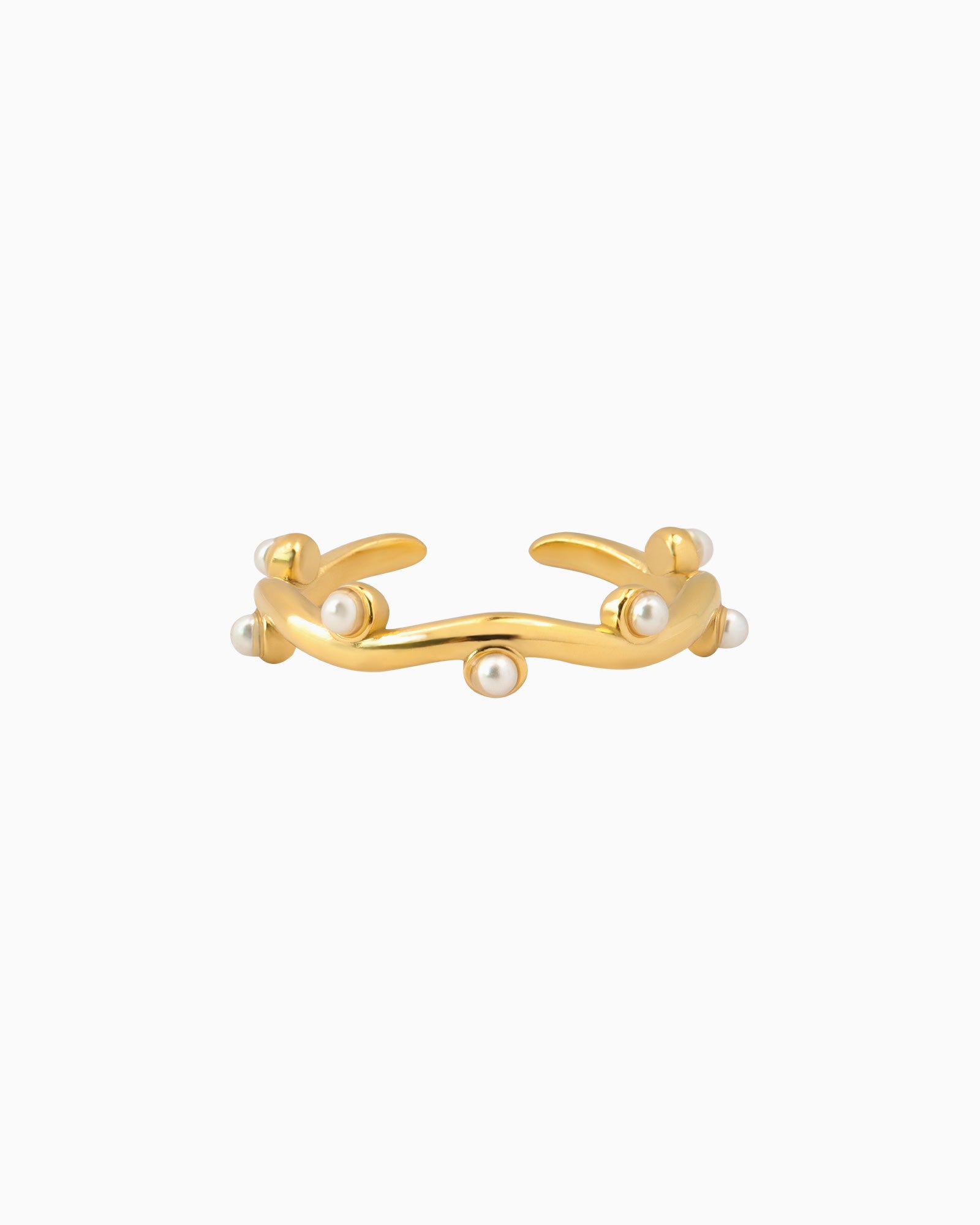 Opaline Open Scattered Pearl Ring