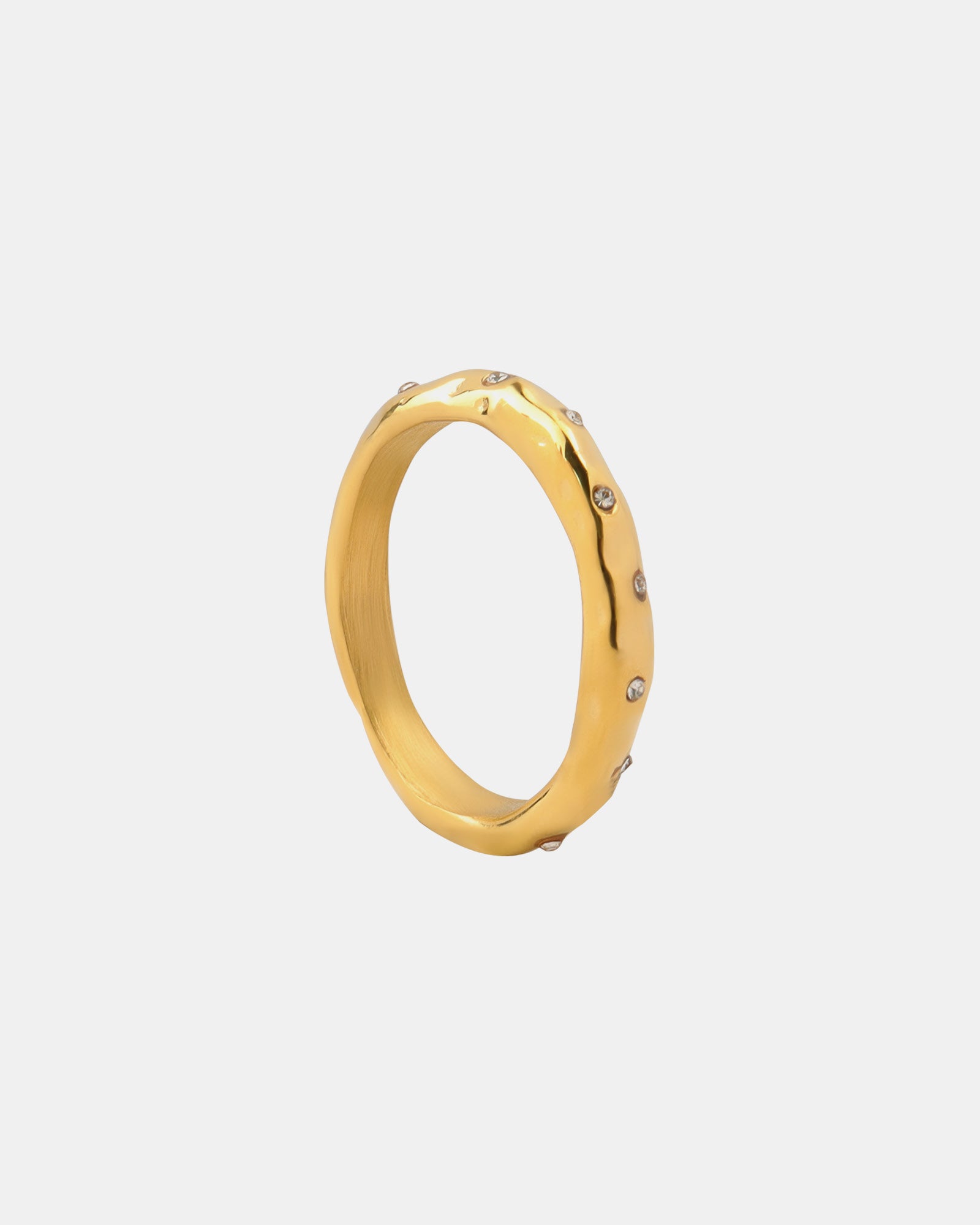 Texture Jagged edge Cubic Zirconia Ring | Zoe Olivia Jewellery Australia