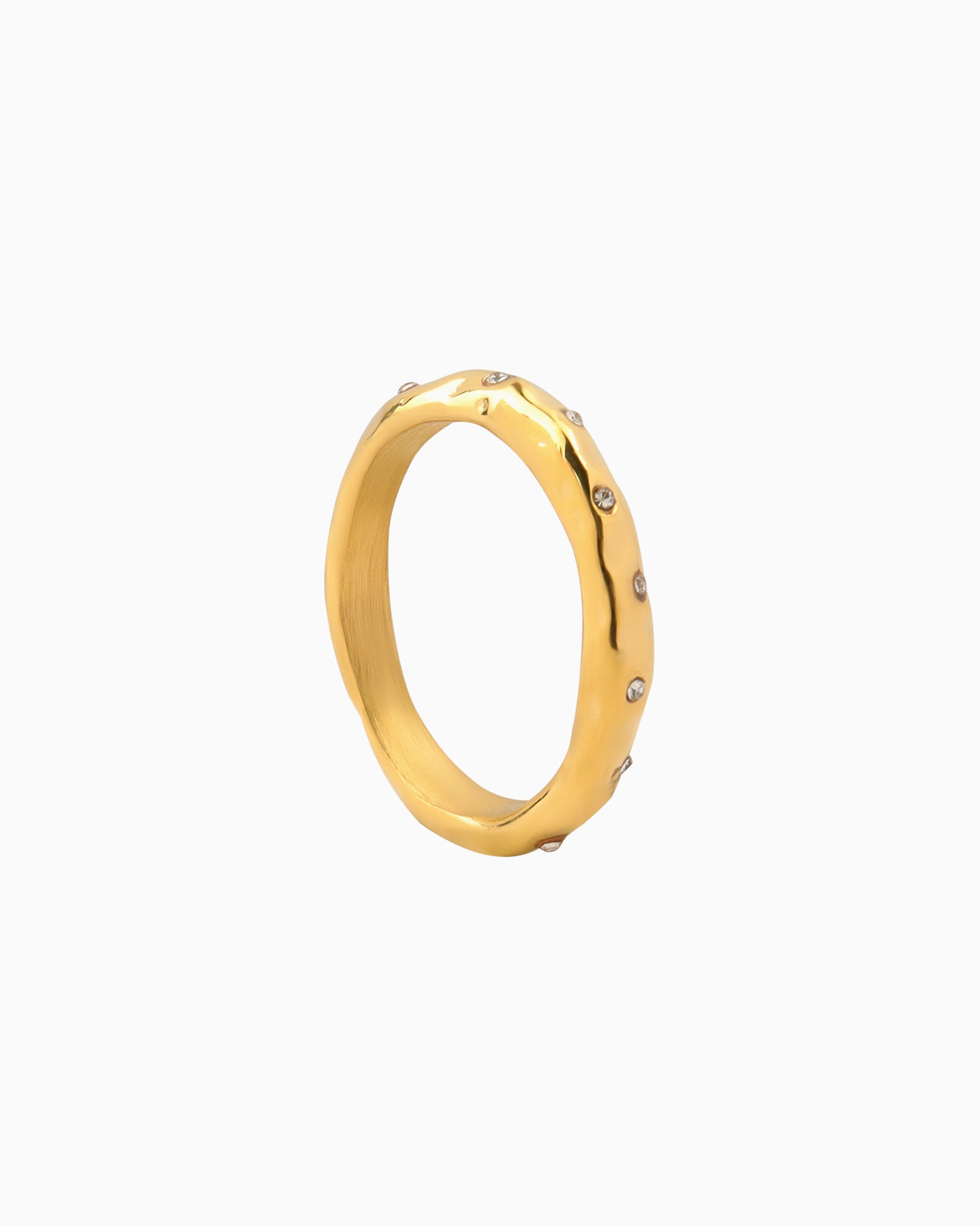 Escarpment Jagged edge Cubic Zirconia Ring