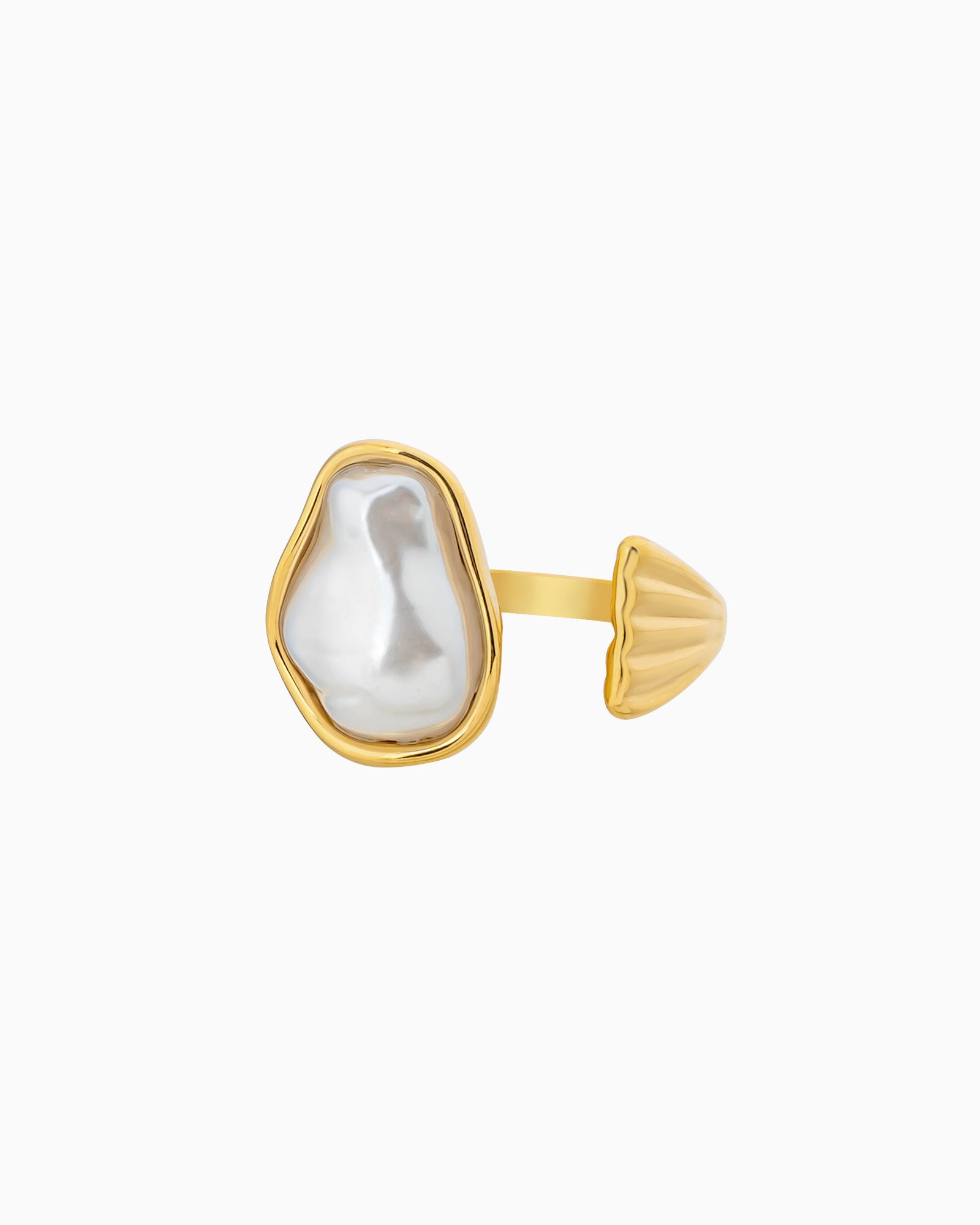 Luna Irregular Shaped Pearl Adjustable Ring | Zoe Olivia Jewellery Australia
