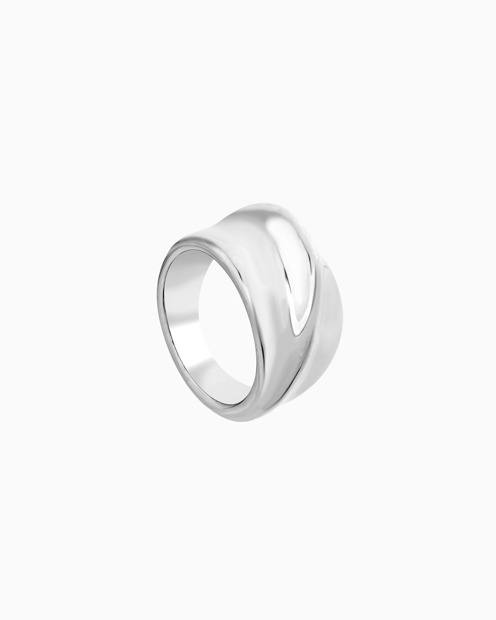 Solara Thick Wave Ring in Silver | Zoe Olivia Jewellery Australia