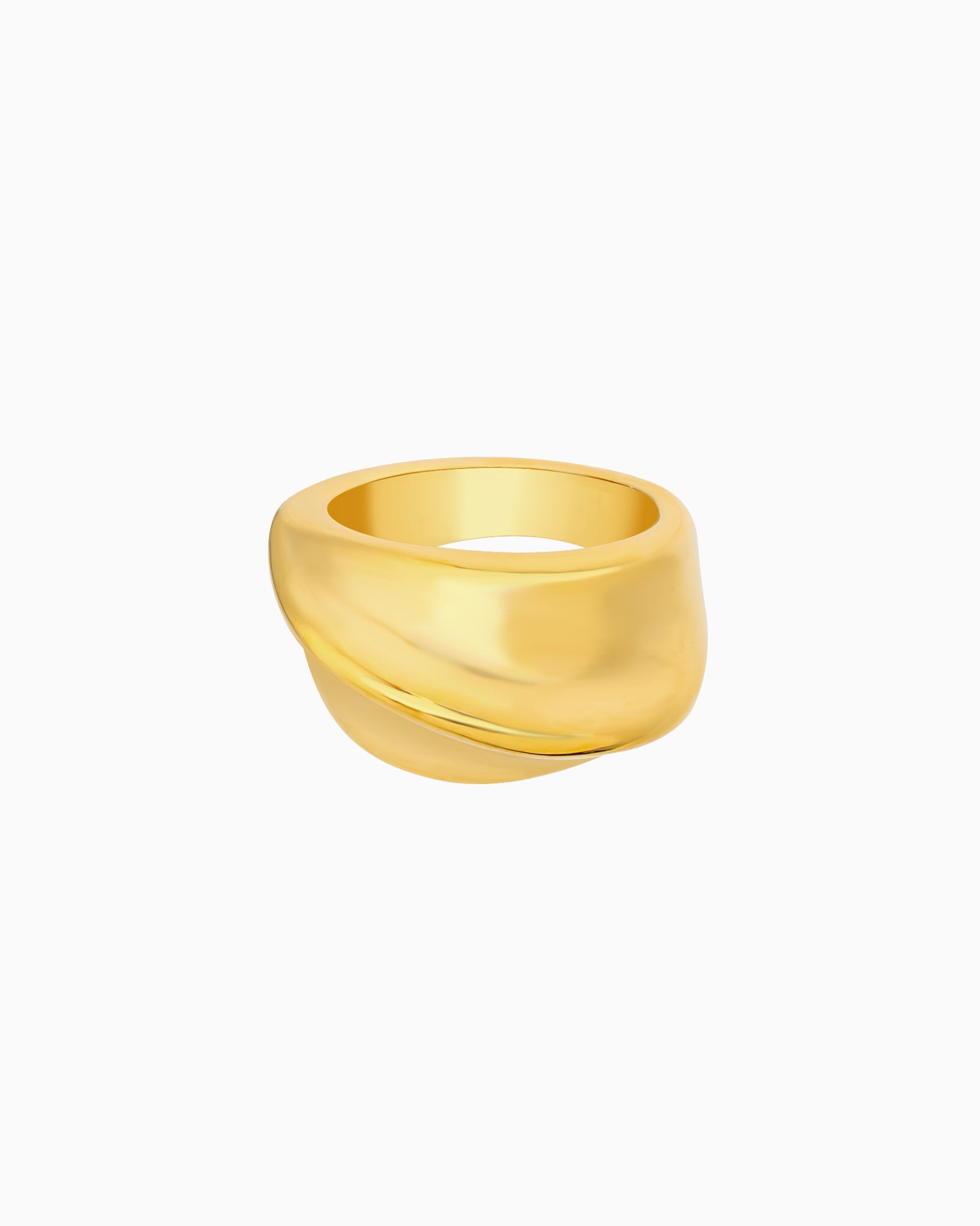 Solara Thick Wave Ring in Gold | Zoe Olivia Jewellery Australia